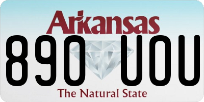 AR license plate 890UOU