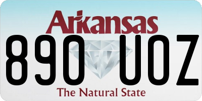 AR license plate 890UOZ