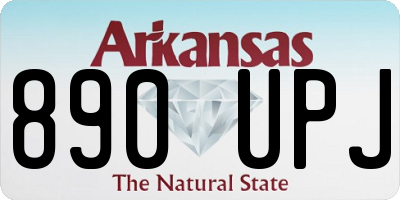 AR license plate 890UPJ