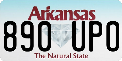 AR license plate 890UPO