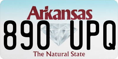 AR license plate 890UPQ
