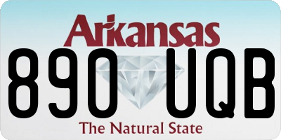 AR license plate 890UQB