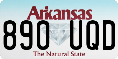 AR license plate 890UQD