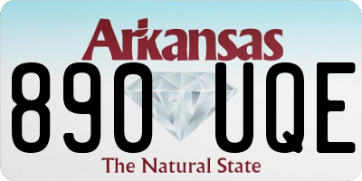 AR license plate 890UQE