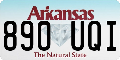 AR license plate 890UQI