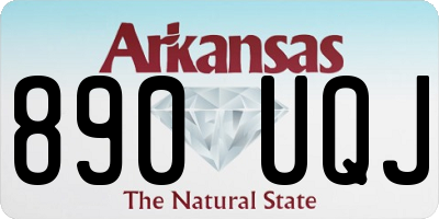 AR license plate 890UQJ