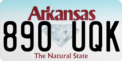 AR license plate 890UQK