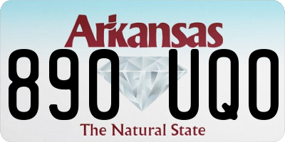 AR license plate 890UQO