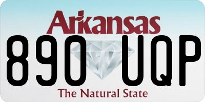 AR license plate 890UQP