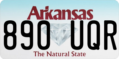 AR license plate 890UQR