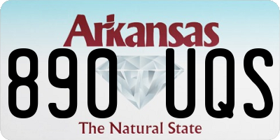 AR license plate 890UQS