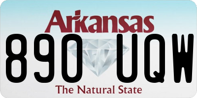 AR license plate 890UQW