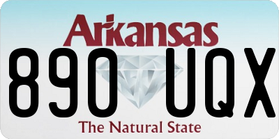 AR license plate 890UQX