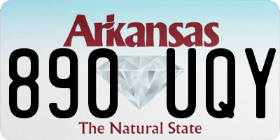 AR license plate 890UQY