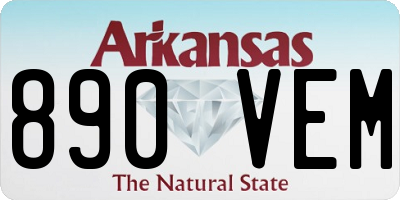 AR license plate 890VEM