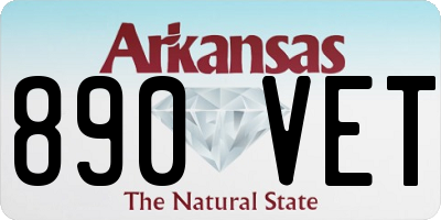AR license plate 890VET