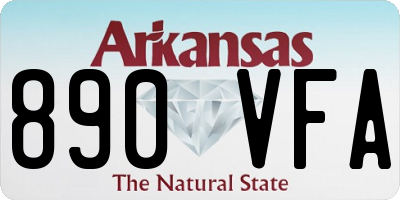 AR license plate 890VFA