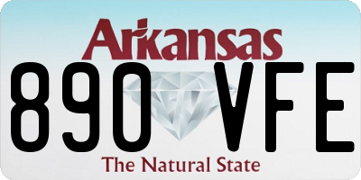AR license plate 890VFE