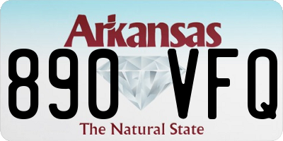 AR license plate 890VFQ