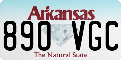 AR license plate 890VGC