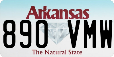 AR license plate 890VMW