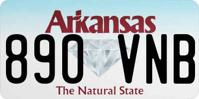 AR license plate 890VNB