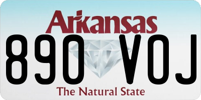 AR license plate 890VOJ
