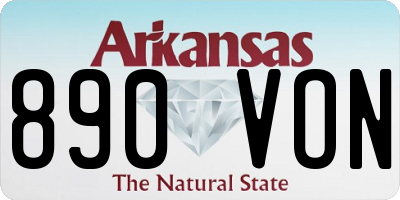 AR license plate 890VON