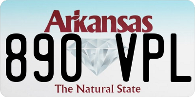 AR license plate 890VPL
