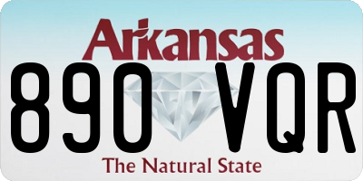 AR license plate 890VQR