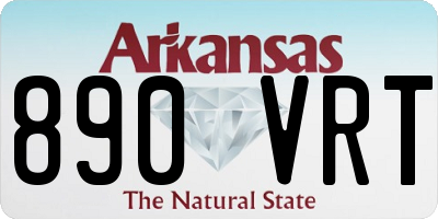 AR license plate 890VRT