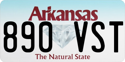 AR license plate 890VST