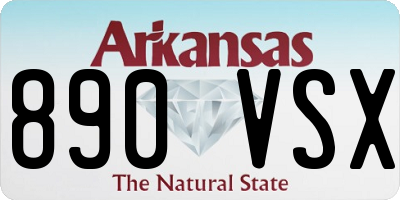 AR license plate 890VSX
