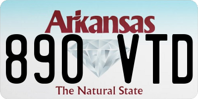 AR license plate 890VTD
