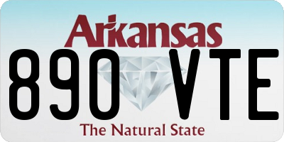 AR license plate 890VTE