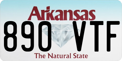AR license plate 890VTF