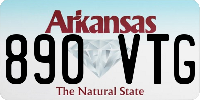 AR license plate 890VTG