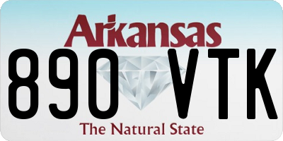 AR license plate 890VTK