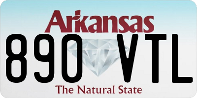 AR license plate 890VTL