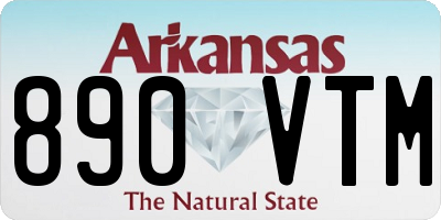 AR license plate 890VTM