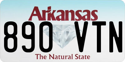 AR license plate 890VTN