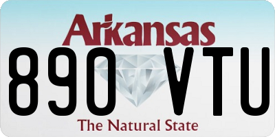 AR license plate 890VTU