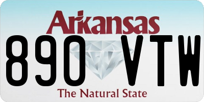 AR license plate 890VTW