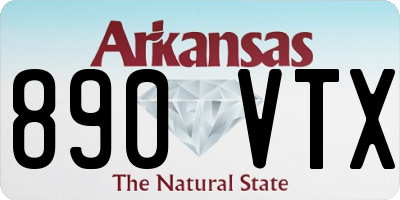AR license plate 890VTX