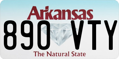 AR license plate 890VTY