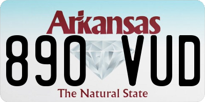AR license plate 890VUD