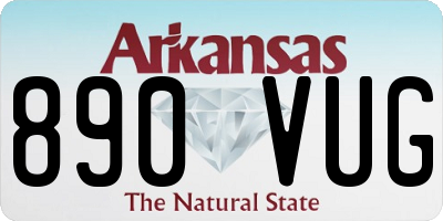 AR license plate 890VUG
