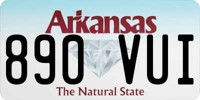 AR license plate 890VUI