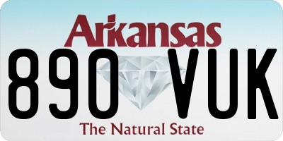 AR license plate 890VUK