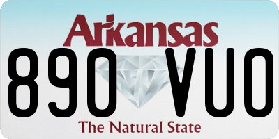 AR license plate 890VUO